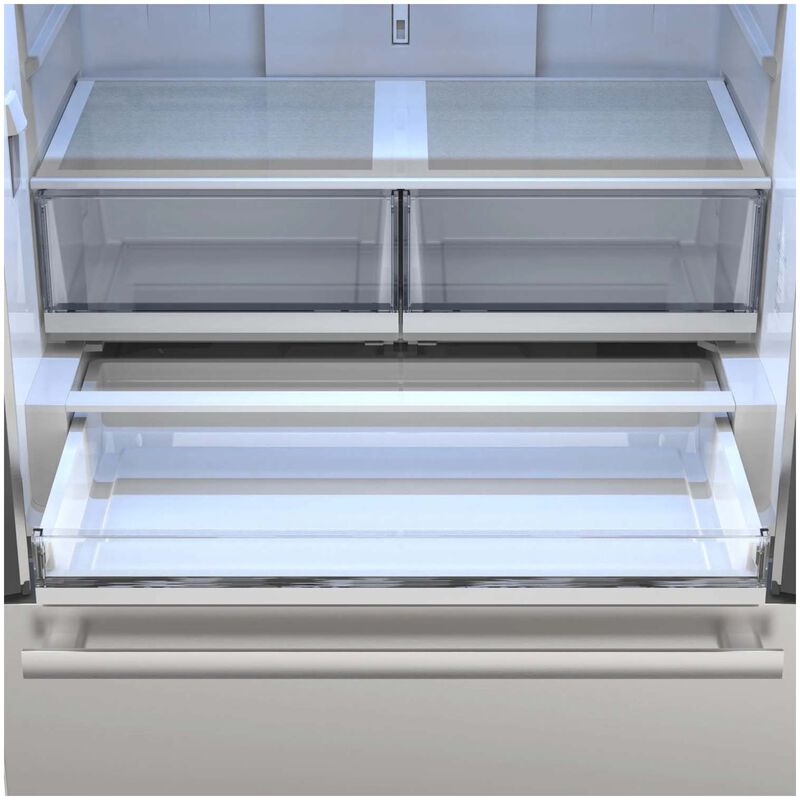 Sharp 36 in. 26.5 cu. ft. Counter Depth Garage-Ready French Door Refrigerator with Internal Water Dispenser - Stainless Steel, , hires