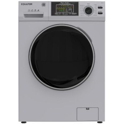 Equator Max 24 in. 2.47 cu. ft. Electric Front Load Convertible (Vented/Ventless) All-in-One Combo with Pet Cycle, Sanitize Cycle & Sensor Dry - Silver | 6500S