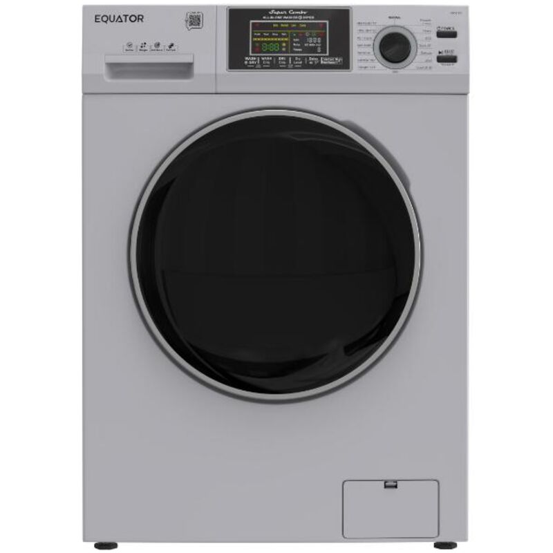 Equator Max 24 in. 2.47 cu. ft. Electric Front Load Convertible (Vented/Ventless) All-in-One Combo with Pet Cycle, Sanitize Cycle & Sensor Dry - Silver, , hires