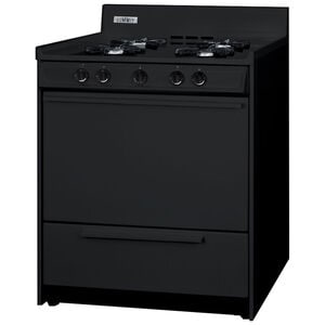 Summit 30 in. 3.7 cu. ft. Gas Range with Open Burners - Black, , hires