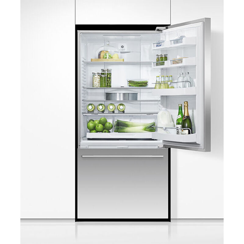 Fisher & Paykel Series 5 31 in. 17.1 cu. ft. Smart Counter Depth Bottom Freezer Refrigerator with Ice Maker - Stainless Steel, , hires