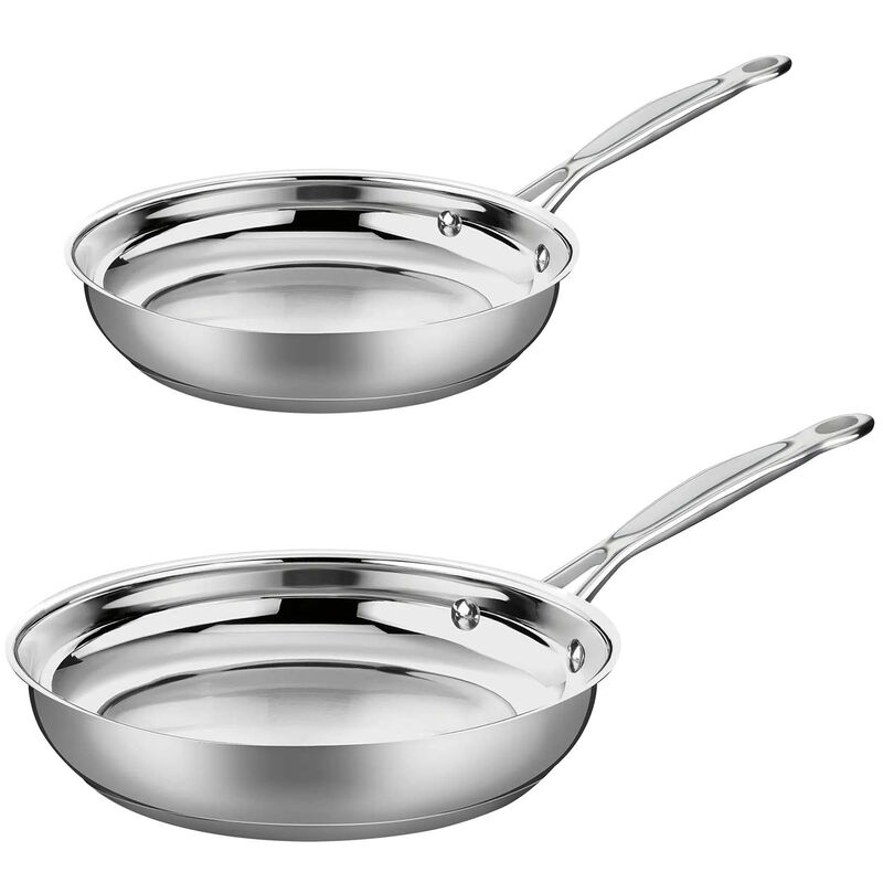 Cuisinart Chef's Classic Stainless 2-Pc Skillet Set (8" & 10"), , hires
