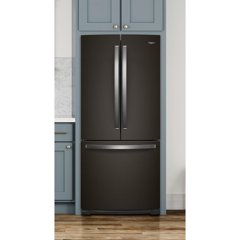 Whirlpool 30 in. 19.7 cu. ft. French Door Refrigerator with Ice Maker - Black Stainless, Black Stainless, hires