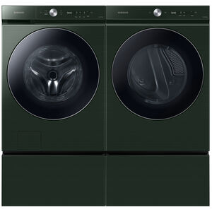 Samsung Bespoke 27 in. 5.3 cu. ft. Smart Stackable Front Load Washer with AI OptiWash, Auto Dispense, Sanitize & Steam Cycle - Forest Green, , hires