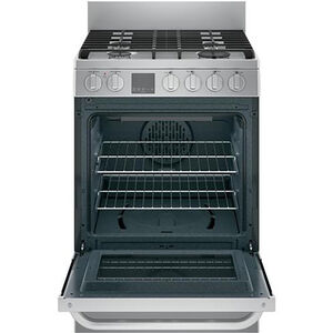 Haier 24 in. 2.9 cu. ft. Convection Oven Freestanding Gas Range with 4 Sealed Burners - Stainless Steel, , hires