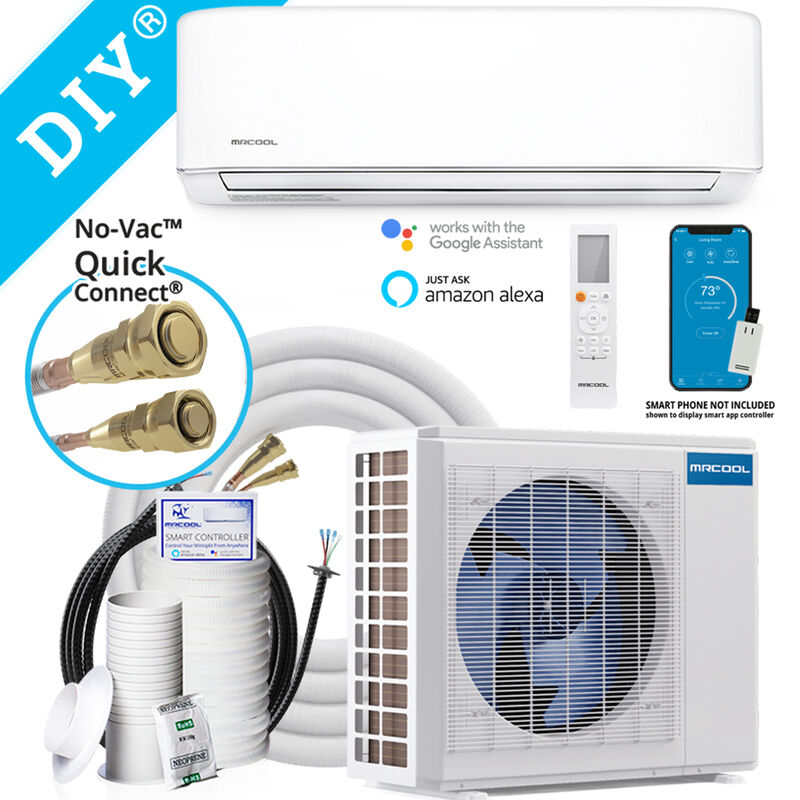 MRCOOL 4th Gen DIY 36,000 BTU 230V Single-Zone Smart Ductless Mini-Split Air Conditioner with Heat & 25 ft. Install Kit for up to 1500 Sq. Ft., , hires