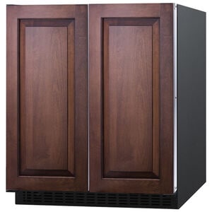 Summit 30 in. 5.4 cu. ft. Side by Side Undercounter Refrigerator - Custom Panel Ready with Black Trim, , hires