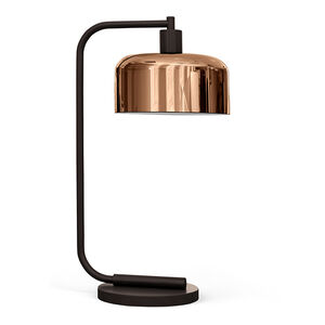 Hudson & Canal Cadmus Table Lamp with Polished Copper Shade & Dark Bronze Finish