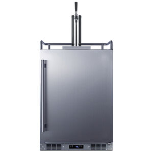 Summit 24 in. 5.6 cu. ft. Outdoor Beer Dispenser with 1 Tap, Digital Controls & Digital Thermostat - Stainless Steel, , hires