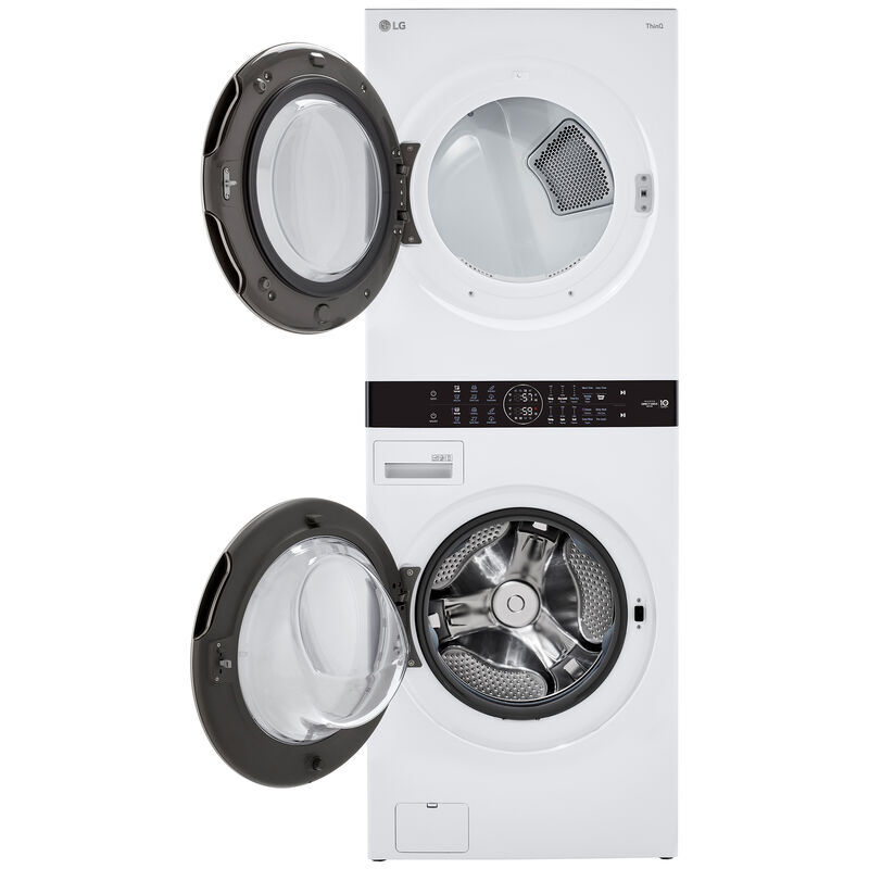 LG 27 in. WashTower with 4.5 cu. ft. Washer with 6 Wash Programs & 7.4 cu. ft. Electric Dryer with 6 Dryer Programs, Sensor Dry & Wrinkle Care - White, White, hires
