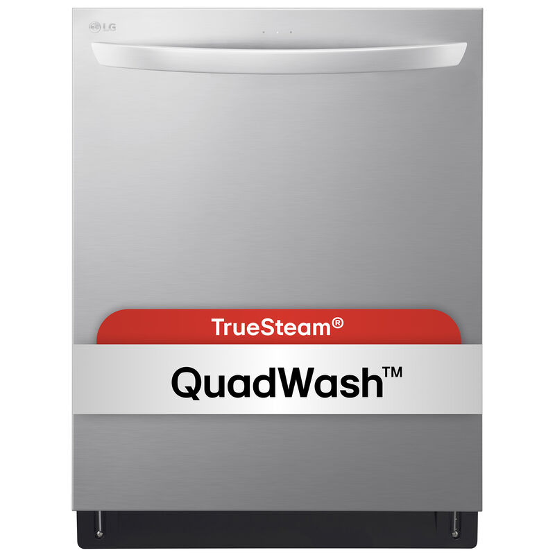 LG 24 in. Top Control Smart Dishwasher with 46 dBa Sound Level & Dynamic Dry - Stainless Steel, Stainless Steel, hires