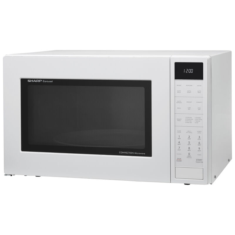 Sharp 25 in. 1.5 cu. ft. Countertop Microwave with 11 Power Levels & Sensor Cooking Controls - White, White, hires