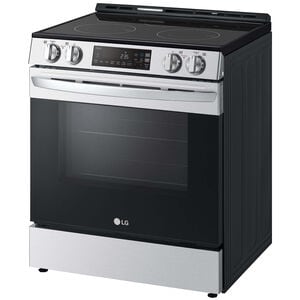 LG 30 in. 6.3 cu. ft. Smart Slide-In Electric Range with Radiant Burners - PrintProof Stainless Steel, , hires