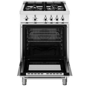 Bertazzoni Professional Series 24 in. 2.5 cu. ft. True European Convection Gas Range with 4 Sealed Burners - Stainless Steel, , hires