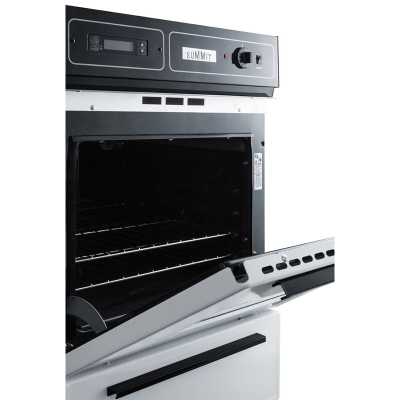 Summit 24 in. 2.9 cu. ft. Gas Wall Oven With Manual Clean - White