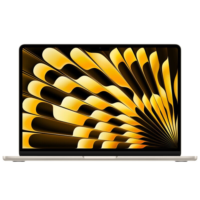 Apple MacBook Air (2025) 13.6 in. Notebook with Apple Intelligence, Apple M4 10-Core CPU, 10-Core GPU, 24 GB RAM, 512 GB SSD, up to 18 Hrs. of Battery Life & Mac OS - Starlight, , hires