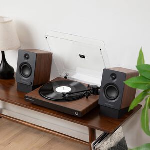 Victrola Wave Bluetooth Turntable with Auracast - Walnut, , hires
