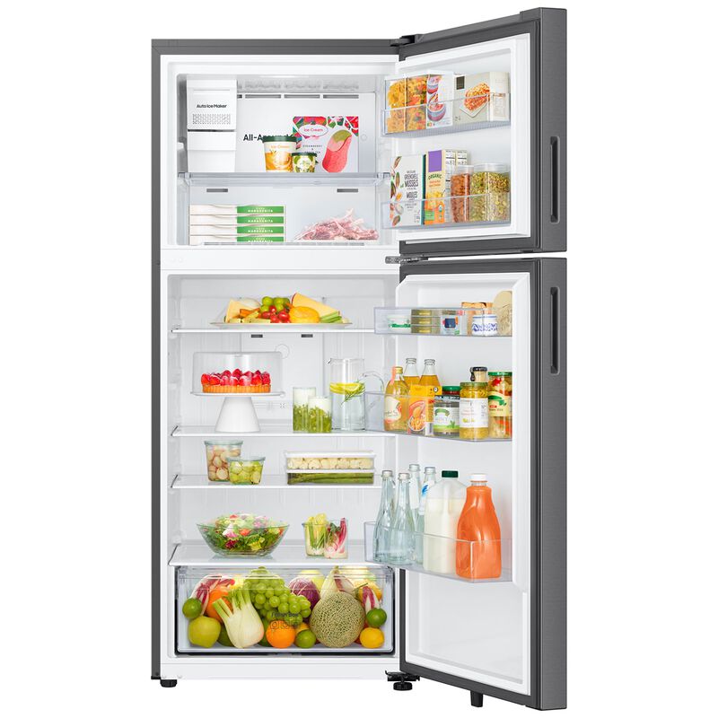 Samsung 28 in. 17.5 cu. ft. Smart Garage-Ready Top Freezer Refrigerator with Ice Maker - Fingerprint Resistant Stainless Steel, , hires