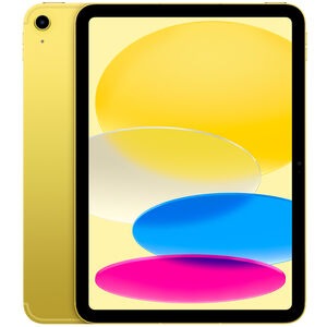 Apple 10.9" iPad (2022, Gen 10), Wi-Fi+Cellular, 64GB, Yellow, Yellow, hires