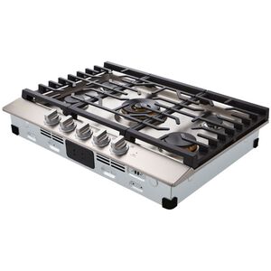 LG SIGNATURE 30 in. 5-Burner Smart Natural Gas Cooktop with EasyClean, Simmer Burner & Power Burner - Stainless Steel, , hires