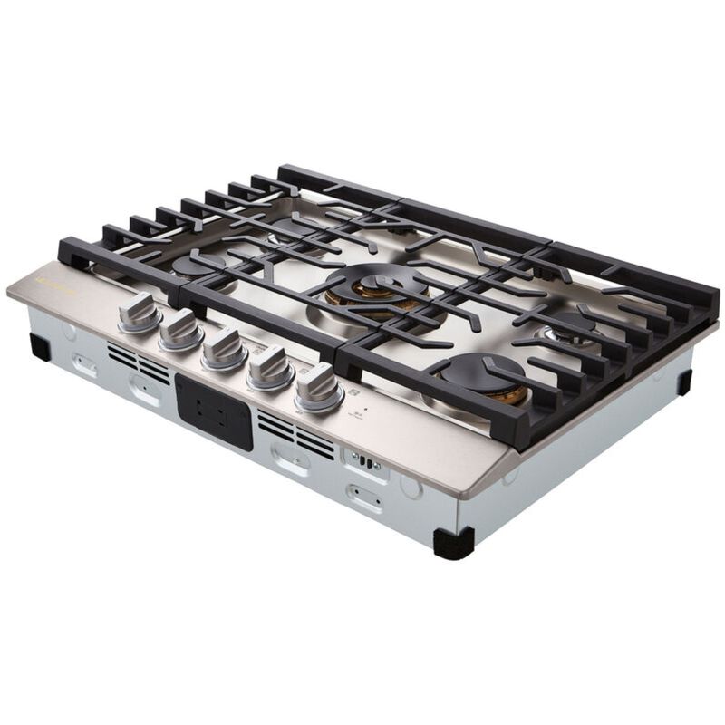 LG SIGNATURE 30 in. 5-Burner Smart Natural Gas Cooktop with EasyClean, Simmer Burner & Power Burner - Stainless Steel, , hires
