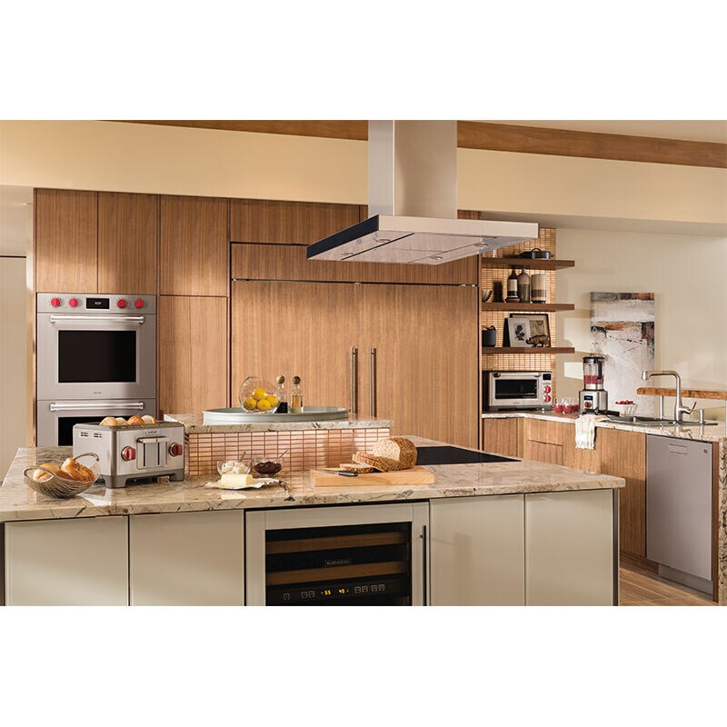 Wolf 42 in. Convertible Chimney Style Range Hood with 4 LED Lights - Stainless Steel, Stainless Steel, hires