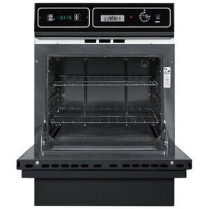 Summit 24 in. 2.9 cu. ft. Gas Single Wall Oven - Black Glass, , hires