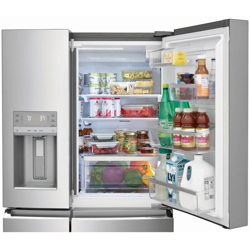 Frigidaire Gallery 36 in. 21.5 cu. ft. Counter Depth 4-Door French Door Refrigerator with External Ice & Water Dispenser and Custom-Flex Temp Zone- Stainless Steel, , hires