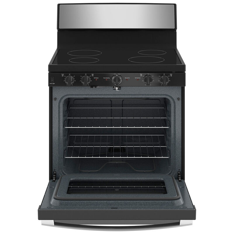 GE 30 in. 5.0 cu. ft. Electric Range with 4 Radiant Burners - Stainless Steel, , hires