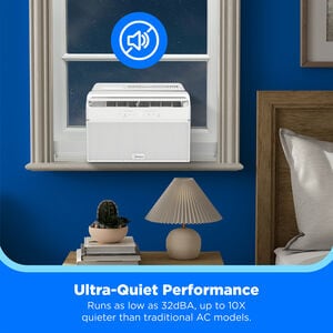 Midea QB Series 10,000 BTU 115V U-Shaped Smart Energy Star Window Air Conditioner with Inverter, 3 Fan Speeds, Sleep Mode & Remote Control - White, , hires