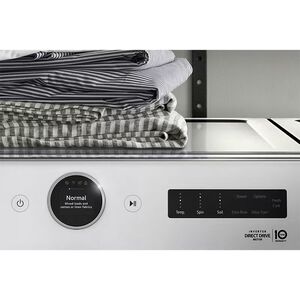 LG 27 in. 4.5 cu. ft. Smart Stackable Front Load Washer with AI DD Built-In Intelligence, TurboWash 360 Technology, Allergiene, Sanitize & Steam Wash Cycle - White, , hires