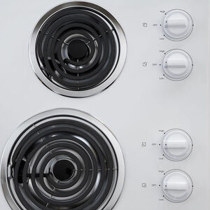 Whirlpool 30 in. 4-Burner Electric Coil Cooktop with Simmer & Power Burner  - White