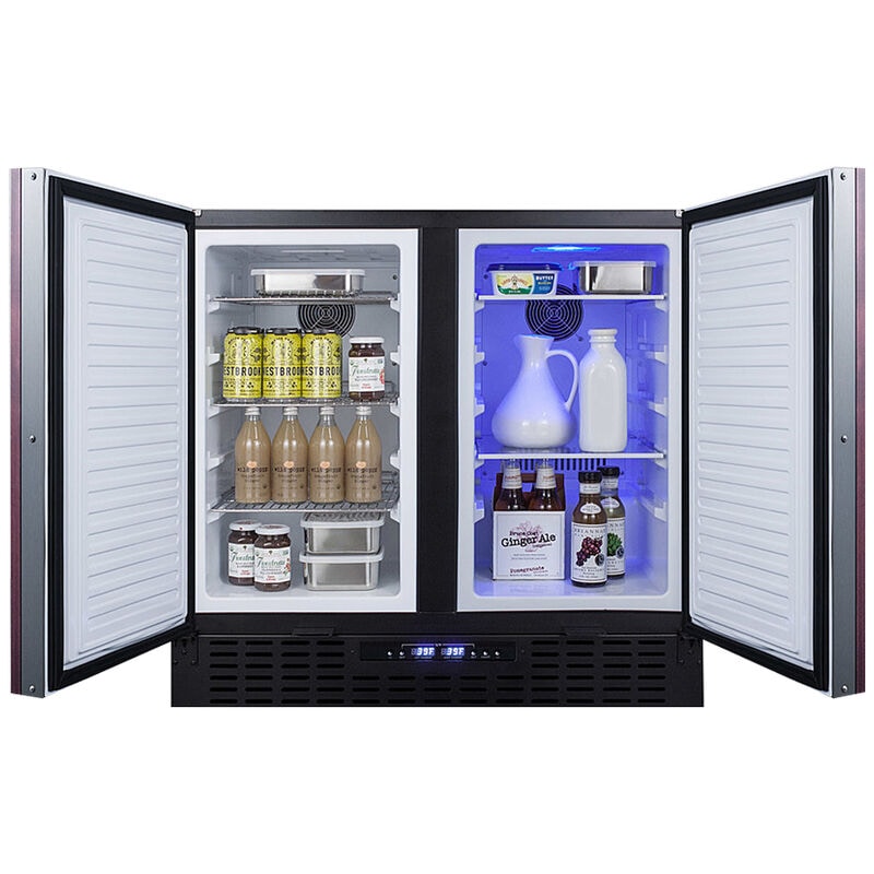 Summit 36 in. 5.8 cu. ft. Side by Side Undercounter Refrigerator - Custom Panel Ready, , hires