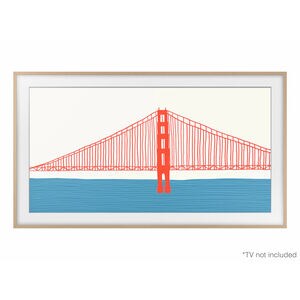 Samsung 43" The Frame Customizable Bezel Compatible with Samsung 2021-2025 The Frame TVs - Modern Teak, , hires