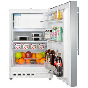 Summit 21 in. 2.6 cu. ft. Undercounter Refrigerator - Stainless Steel with White Cabinet, , hires
