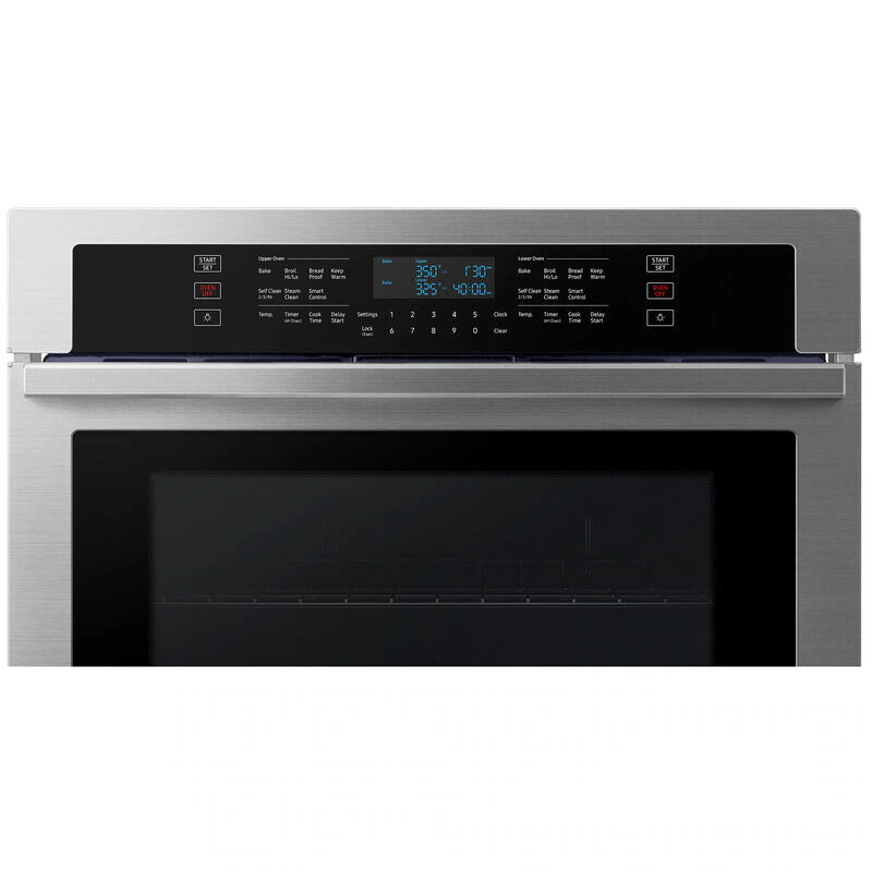 Samsung 30 in. 10.2 cu. ft. Smart Top Control Electric Double Wall Oven - Stainless Steel, Stainless Steel, hires