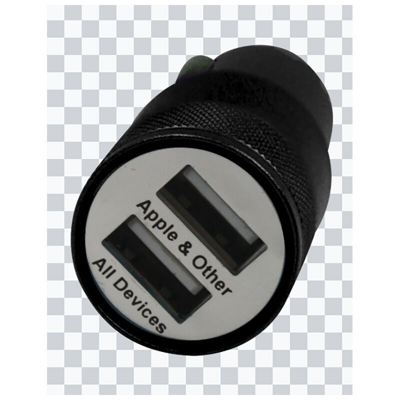 Duracell Dual USB 2.1 Amp Car Charger - Black, Black, hires