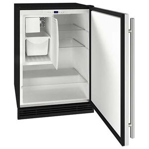U-Line 1 Class 24 in. Built-In Undercounter Ice Maker with 8 lb. Ice Storage, Auto-Defrost & Digital Control - White, White, hires