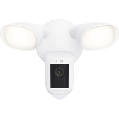 Ring - Floodlight Cam Wired Pro Outdoor Wireless 1080p Surveillance Camera - White | B08FCWRXQR