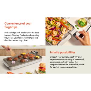 Bella 10" x 20" Griddle - Oatmilk, , hires