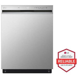 LG 24 in. Front Control Dishwasher with 50 dBa Sound Level, Dynamic Dry & Pocket - Stainless Steel, , hires