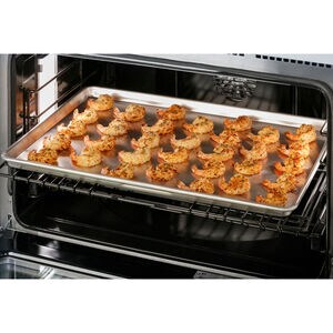 Cafe Commercial-Style 48 in. 8.2 cu. ft. Smart Air Fry True European Convection Double Oven Dual Fuel Range with 6 Sealed Burners & Griddle - Stainless Steel, Stainless Steel, hires