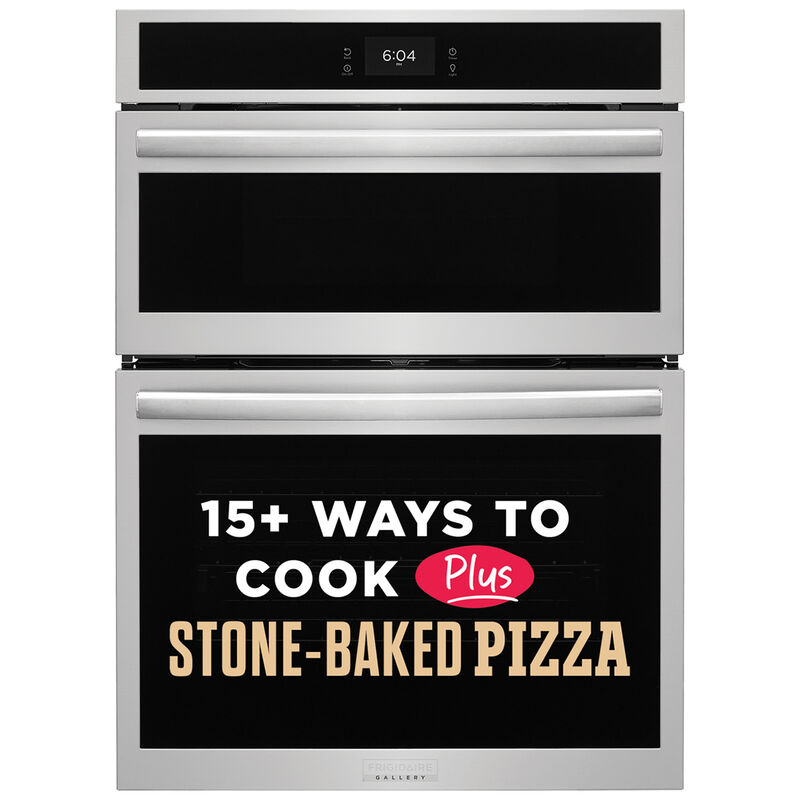 Frigidaire Gallery 30 in. 7.0 cu. ft. Smart Steam Electric Electric Microwave/Wall Oven Combo with True European Convection - Stainless Steel, , hires