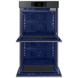 Samsung Bespoke 30 in. 10.2 cu. ft. Smart Top Control SteamElectric Double Wall Oven with Dual Convection - Matte Black, , hires