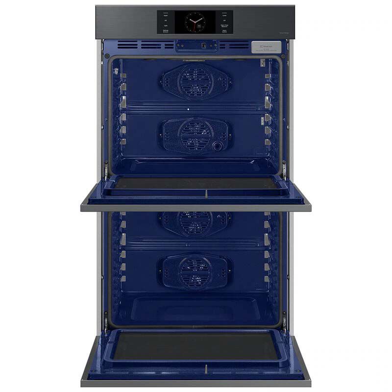 Samsung Bespoke 30 in. 10.2 cu. ft. Smart Top Control SteamElectric Double Wall Oven with Dual Convection - Matte Black, , hires