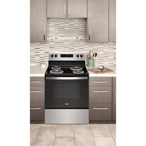 Whirlpool 30" Free Standing Electric Range - Fingerprint Resistant Stainless, , hires