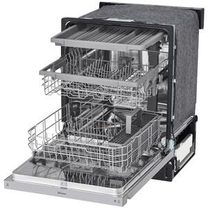LG 24 in. Front Control Dishwasher with 48 dBa Sound Level, 3rd-Rack, Dynamic Dry & Pocket - PrintProof Stainless Steel, PrintProof Stainless Steel, hires