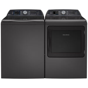 GE Profile 27 in. 7.3 cu. ft. Smart Gas Dryer with Fabric Refresh, Sensor Dry, Sanitize & Steam Cycle - Gray, Gray, hires