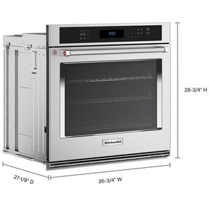 KitchenAid 27 in. 4.3 cu. ft. Electric Smart Wall Oven with True European Convection & Self Clean - Stainless Steel, , hires