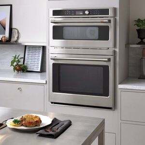 Cafe 30 in. 6.7 cu. ft. Speed Electric Microwave/Wall Oven Combo with True European Convection & Sensor Cooking - Stainless Steel, , hires